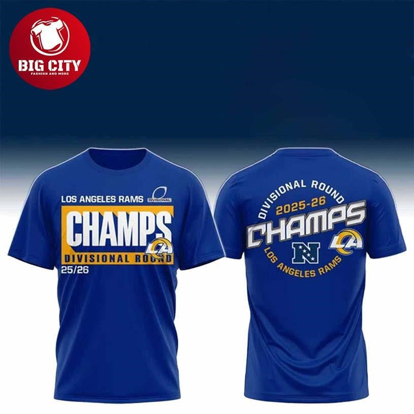 LA Rams Division Round Champs 2026 Two Sided - Adult & Kids T-Shirts, Sweatshirts & Hoodies apparel design preview 1