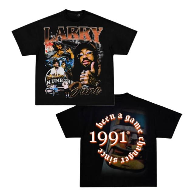 LARRY JUNE Double Sided Prints Vintage Him Short - Adult & Kids T-Shirts, Sweatshirts & Hoodies apparel design preview 1