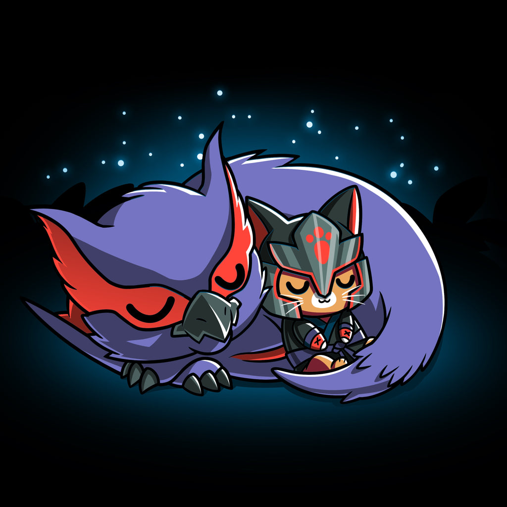 Nargacuga Palico Snuggles - Adult & Kids T-Shirts, Sweatshirts & Hoodies apparel design preview 1