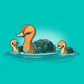 Turtle Ducks - Adult & Kids T-Shirts, Sweatshirts & Hoodies apparel design preview 1