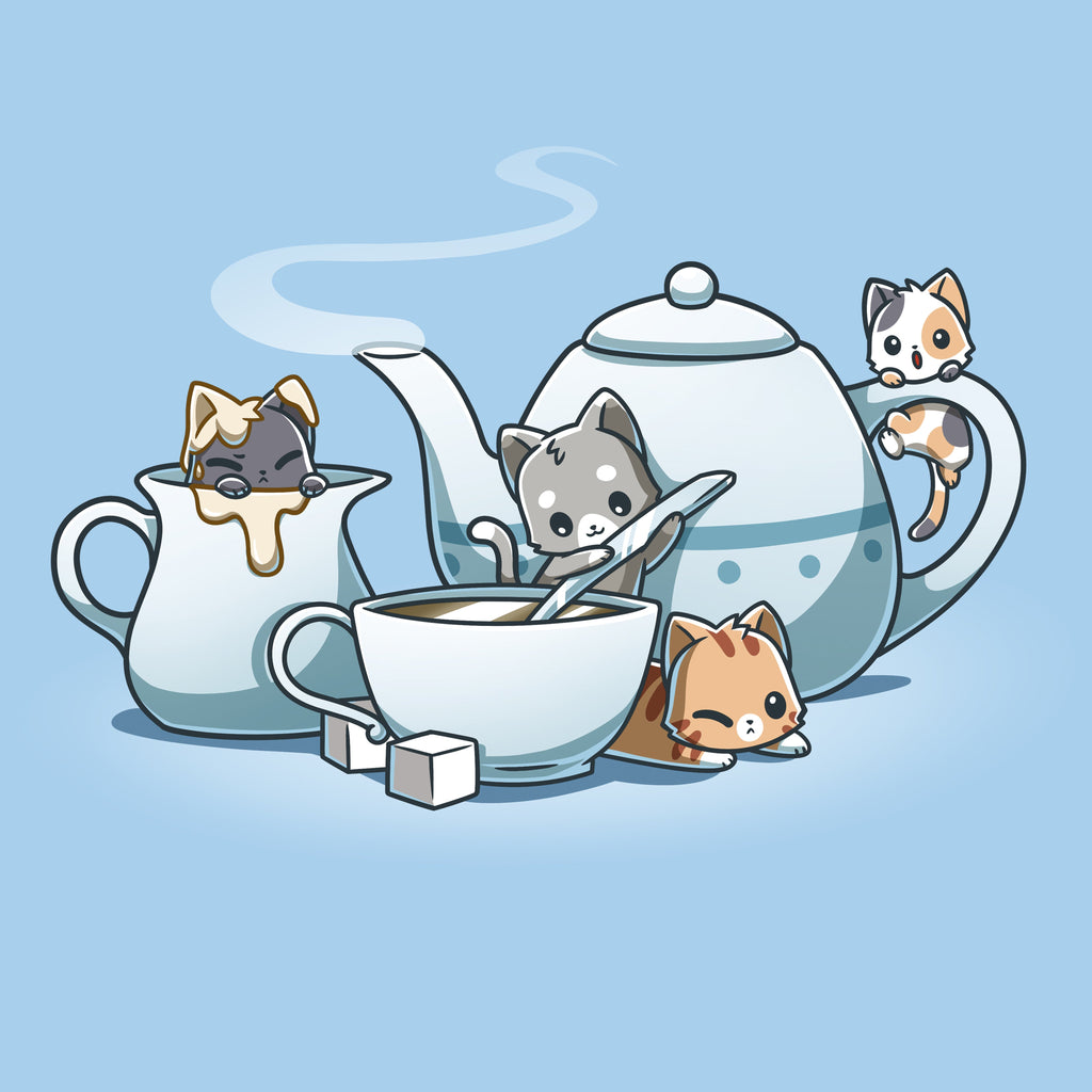 Kit-tea Party - Adult & Kids T-Shirts, Sweatshirts & Hoodies apparel design preview 1