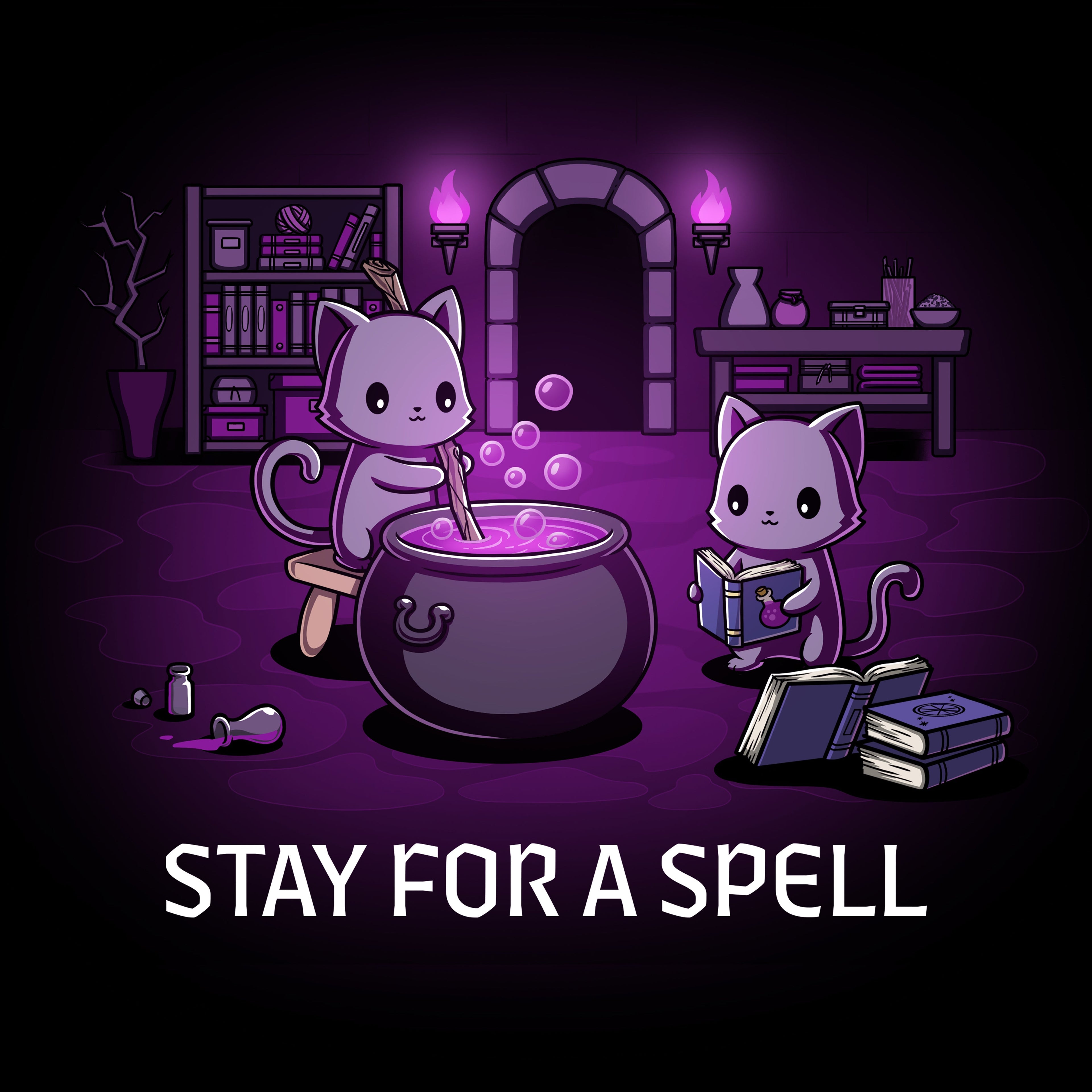 Stay For A Spell - Adult & Kids T-Shirts, Sweatshirts & Hoodies apparel design preview 1