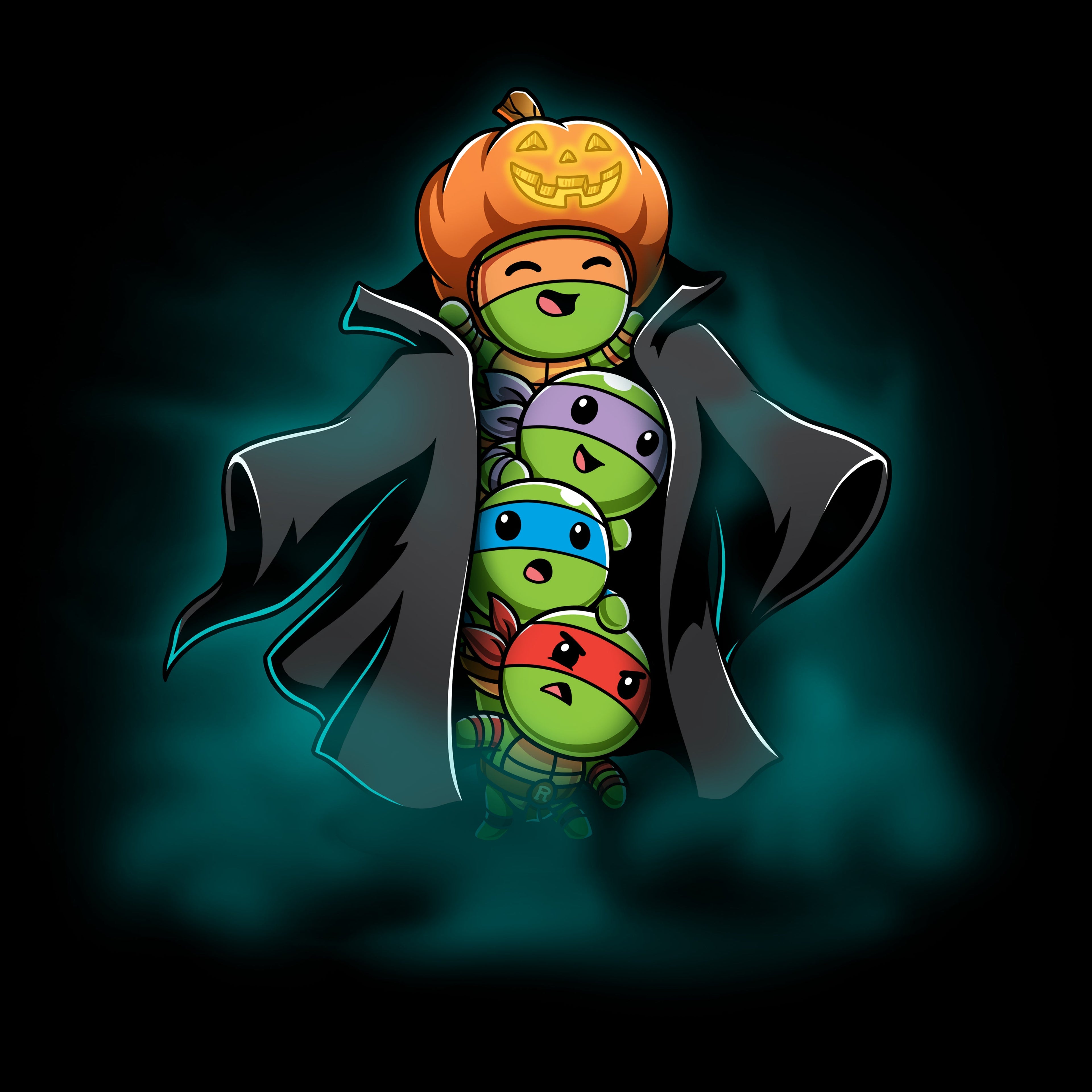 TMNT Stack-o'-Lantern - Adult & Kids T-Shirts, Sweatshirts & Hoodies apparel design preview 1