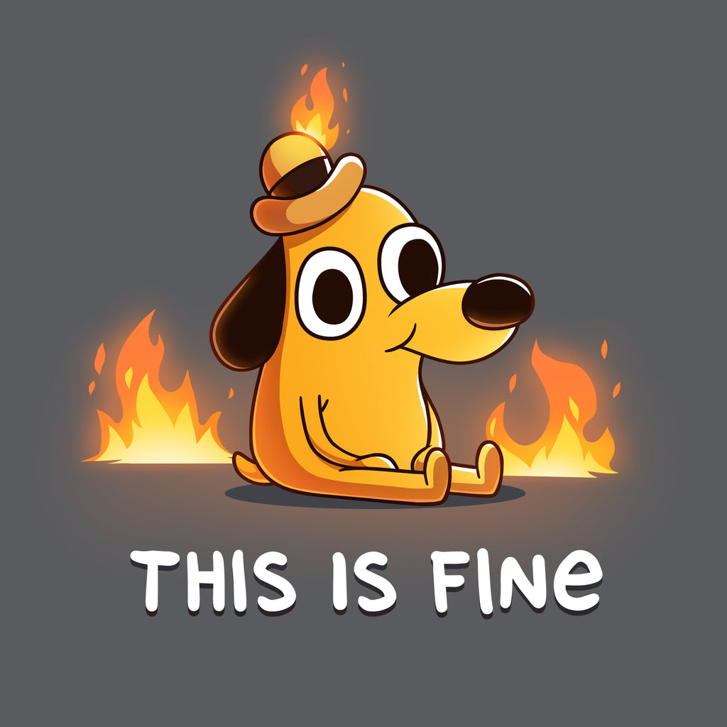 This is Fine (Question Hound) - Adult & Kids T-Shirts, Sweatshirts & Hoodies apparel design preview 1