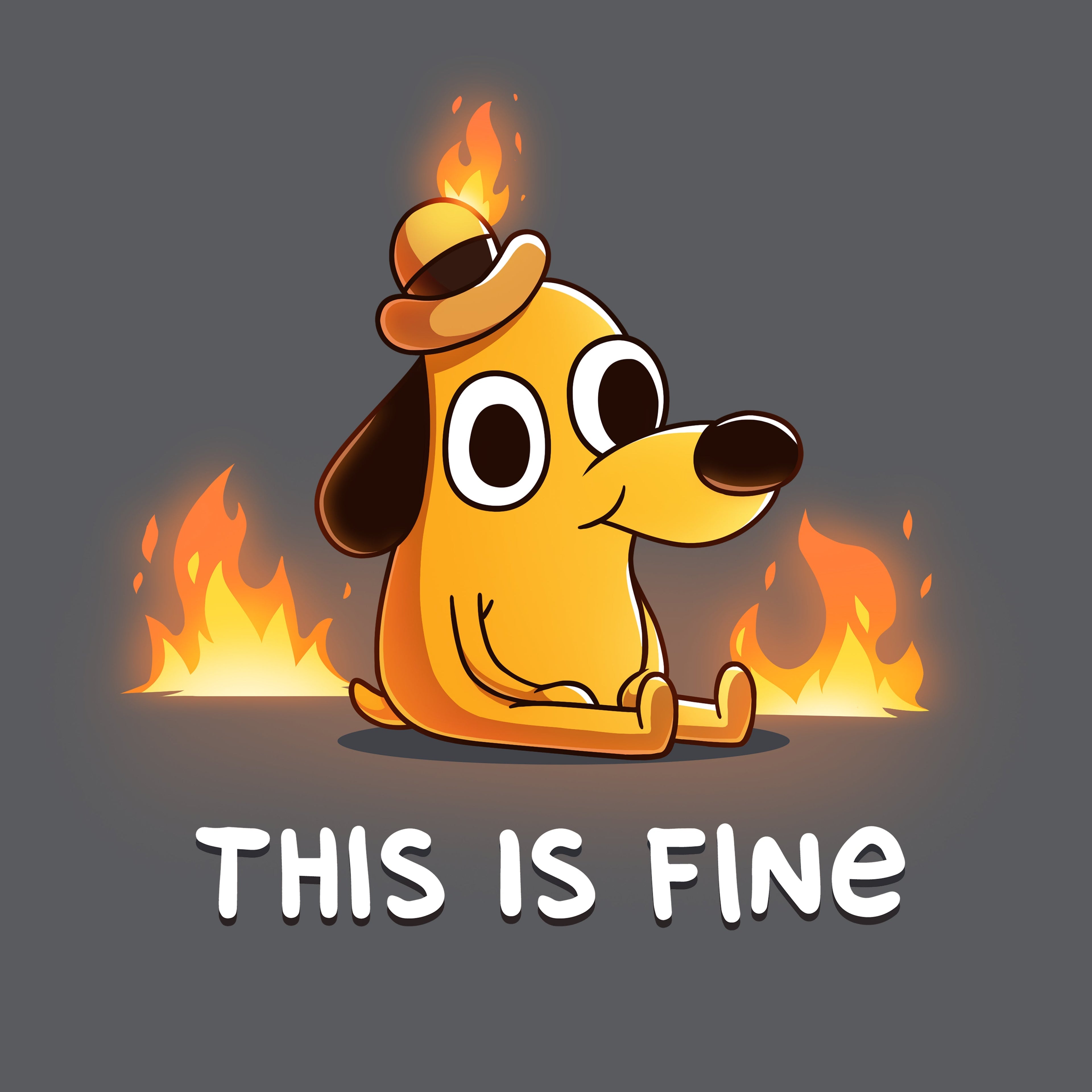 This is Fine (Question Hound) - Adult & Kids T-Shirts, Sweatshirts & Hoodies apparel design preview 1