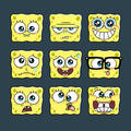 SpongeBob Expression Grid - Adult & Kids T-Shirts, Sweatshirts & Hoodies apparel design preview 1