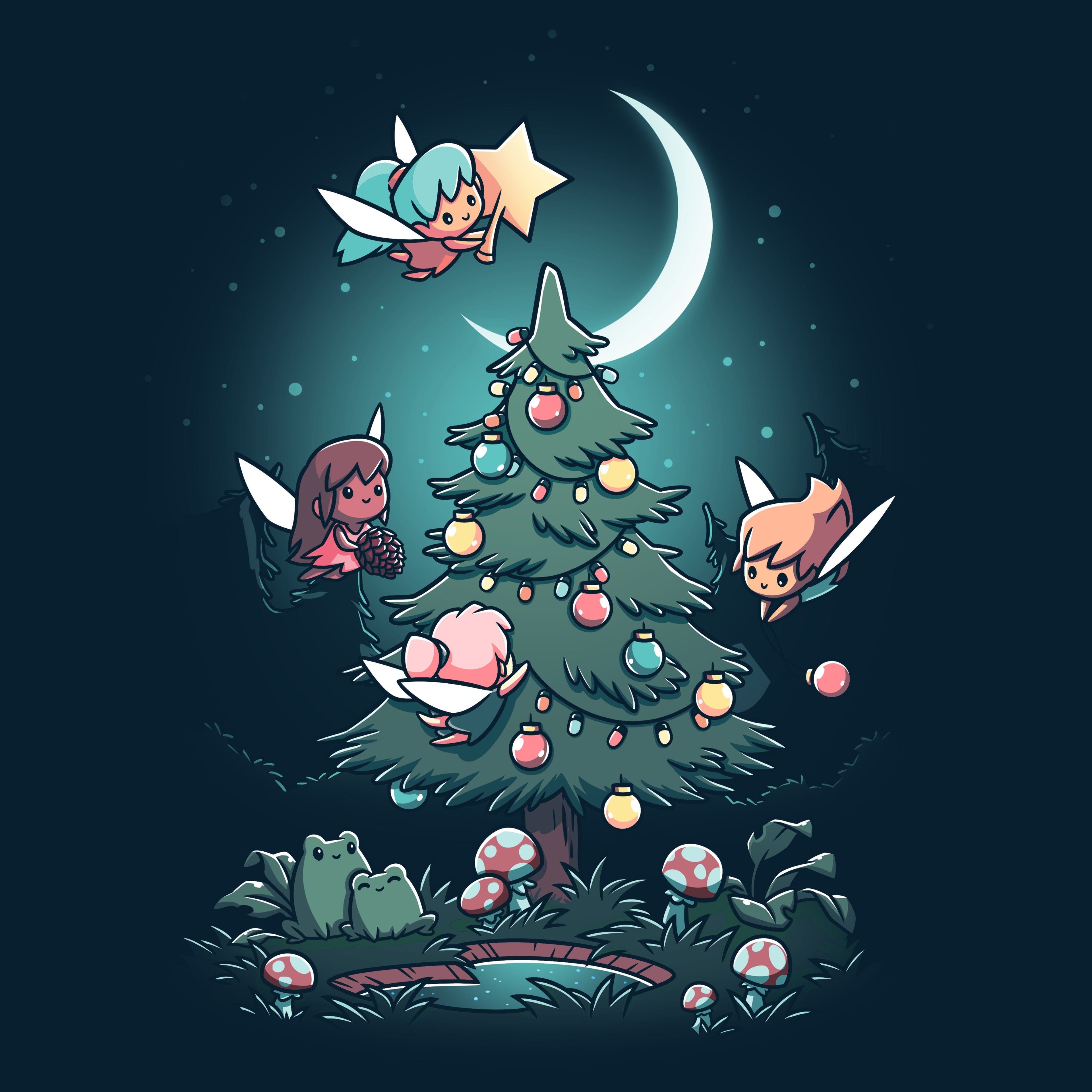 Christmas Fairies - Adult & Kids T-Shirts, Sweatshirts & Hoodies apparel design preview 1