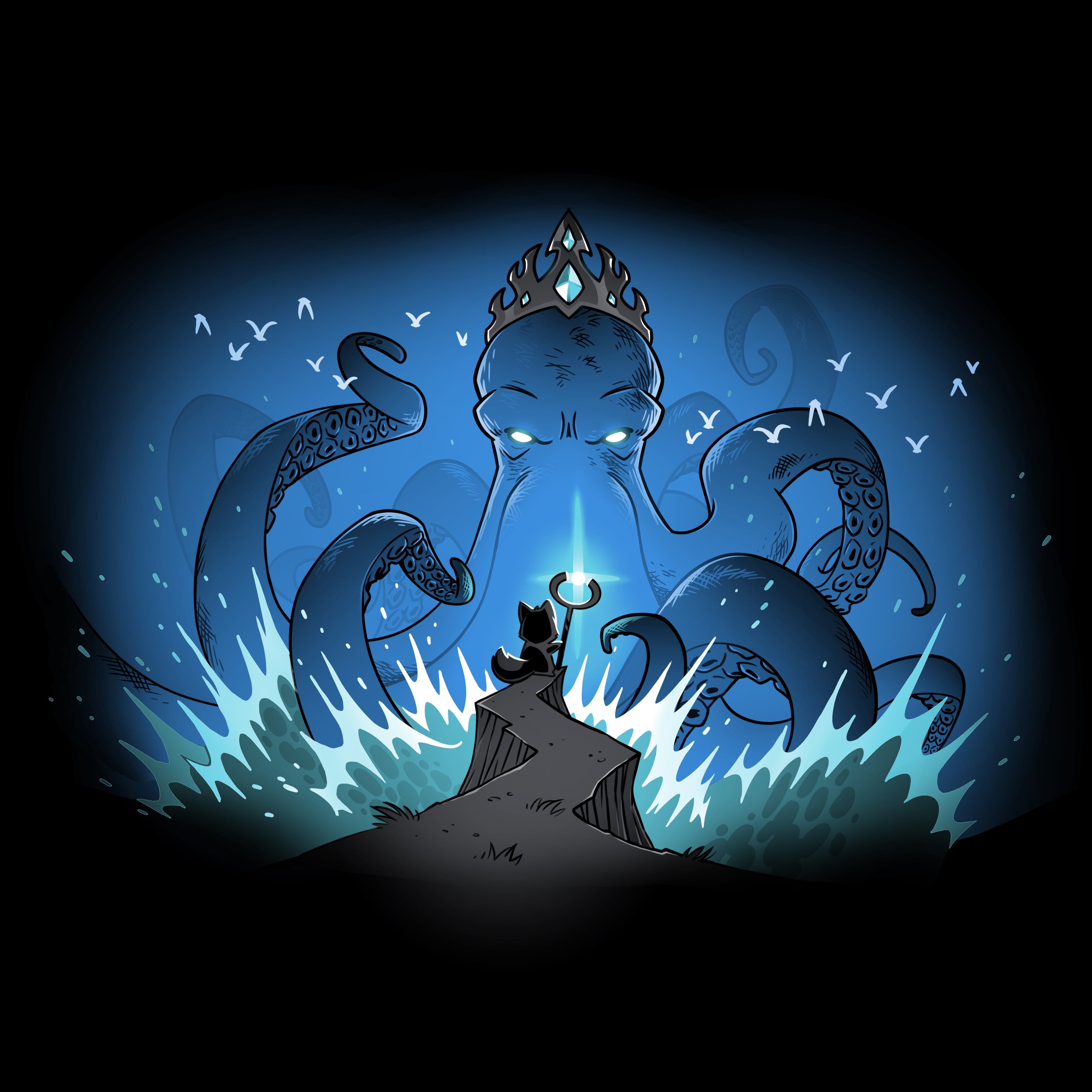 Face the Kraken - Adult & Kids T-Shirts, Sweatshirts & Hoodies apparel design preview 1