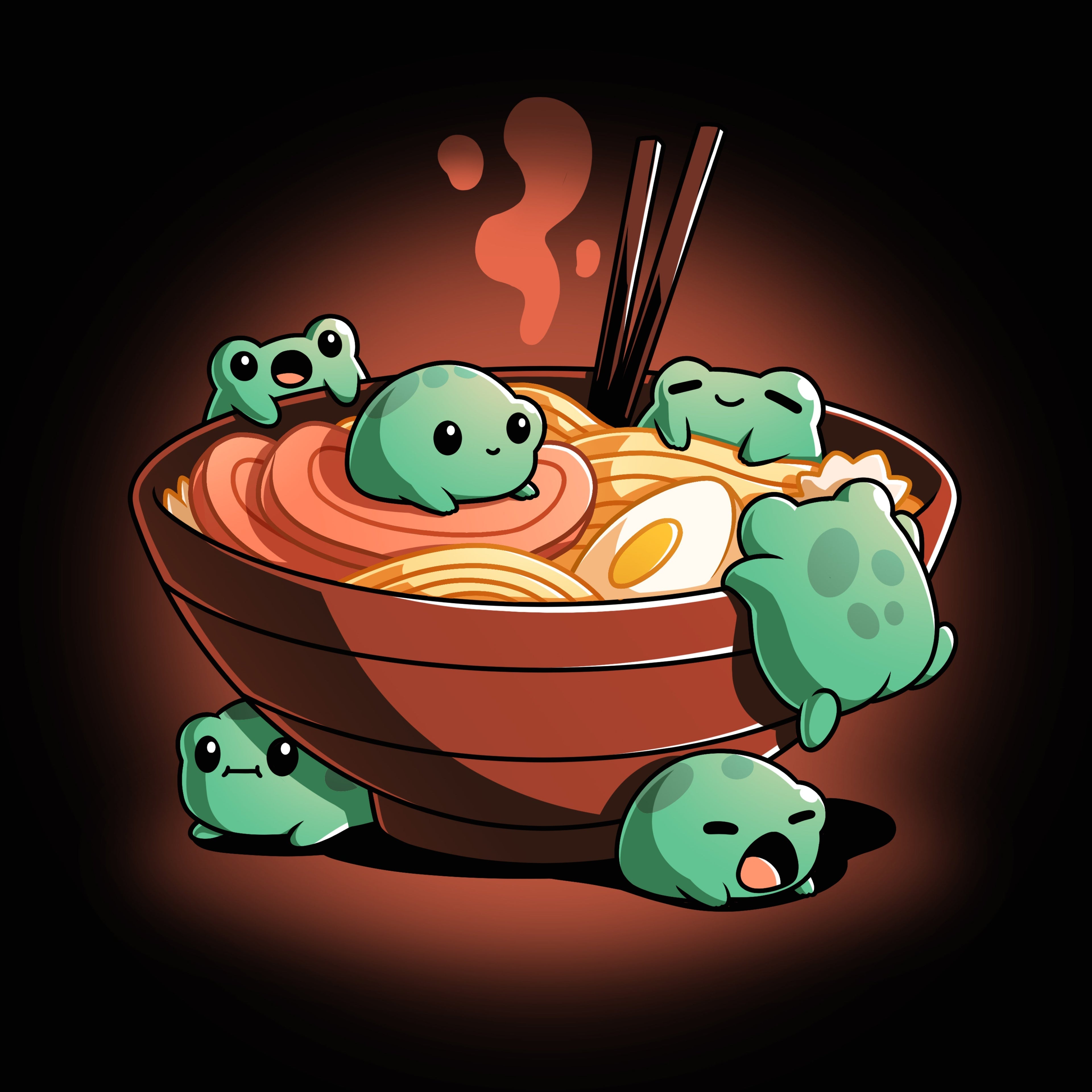 Froggy Ramen - Adult & Kids T-Shirts, Sweatshirts & Hoodies apparel design preview 1