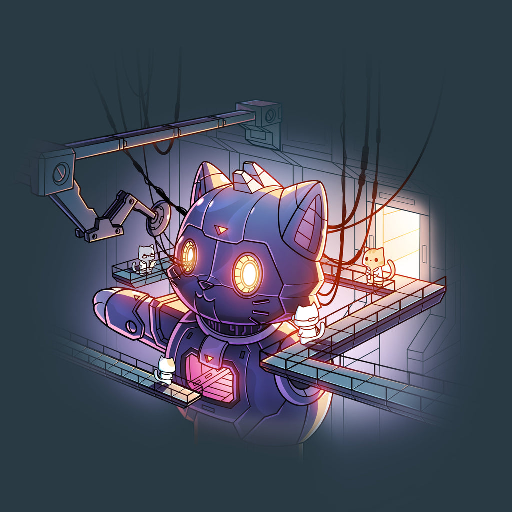Mega Mech Cat - Adult & Kids T-Shirts, Sweatshirts & Hoodies apparel design preview 1