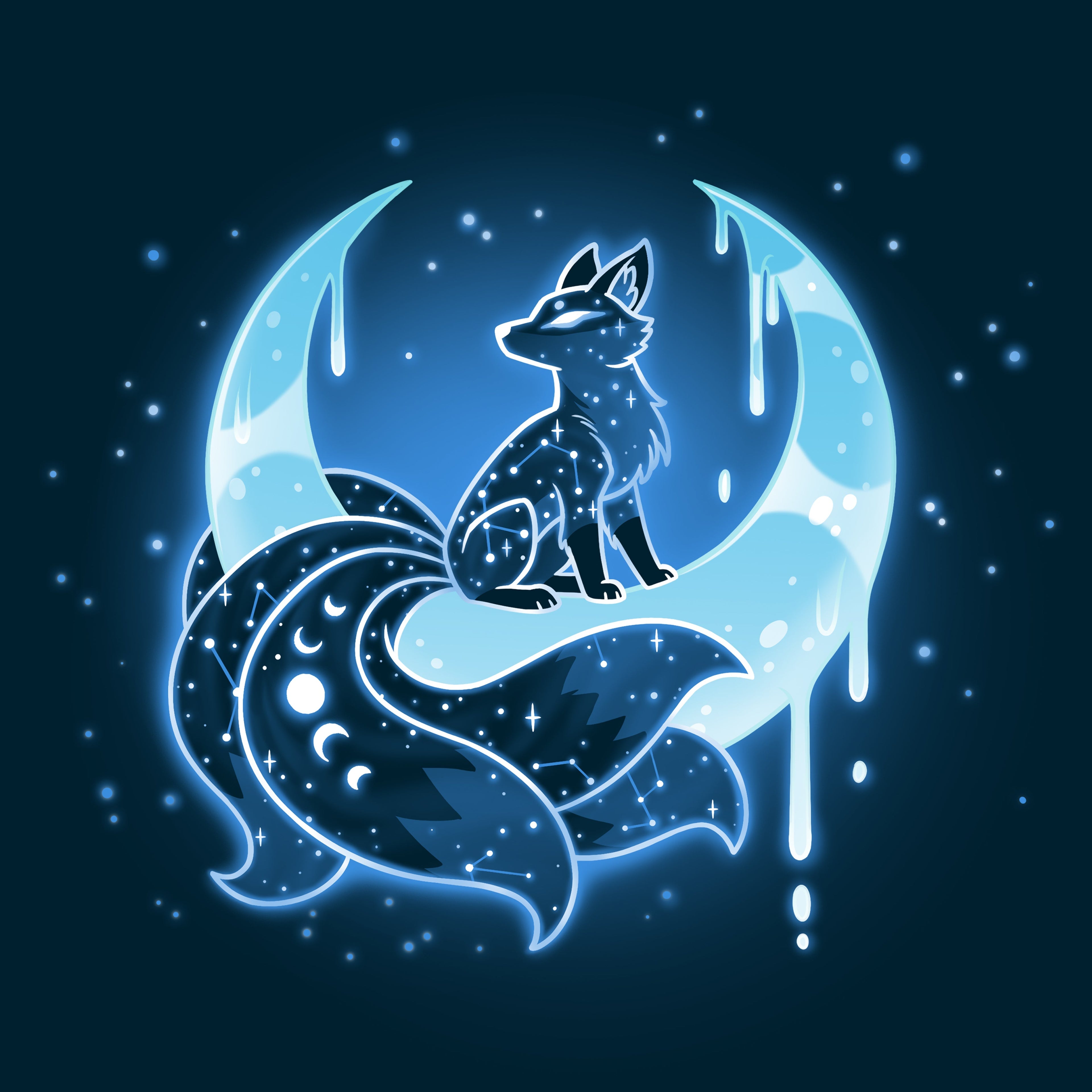 Lunar Kitsune - Adult & Kids T-Shirts, Sweatshirts & Hoodies apparel design preview 1