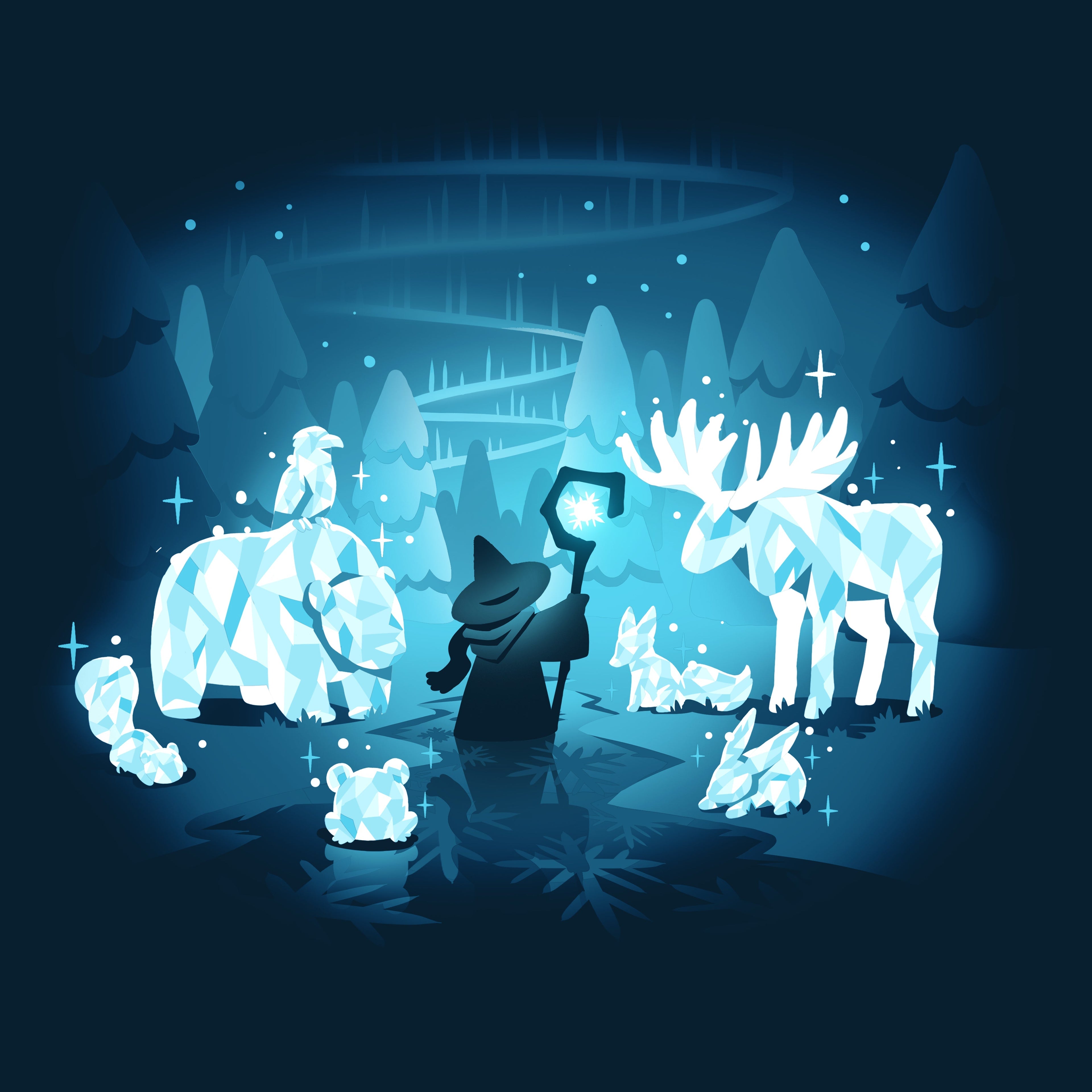 Mystical Ice Sculptures - Adult & Kids T-Shirts, Sweatshirts & Hoodies apparel design preview 1