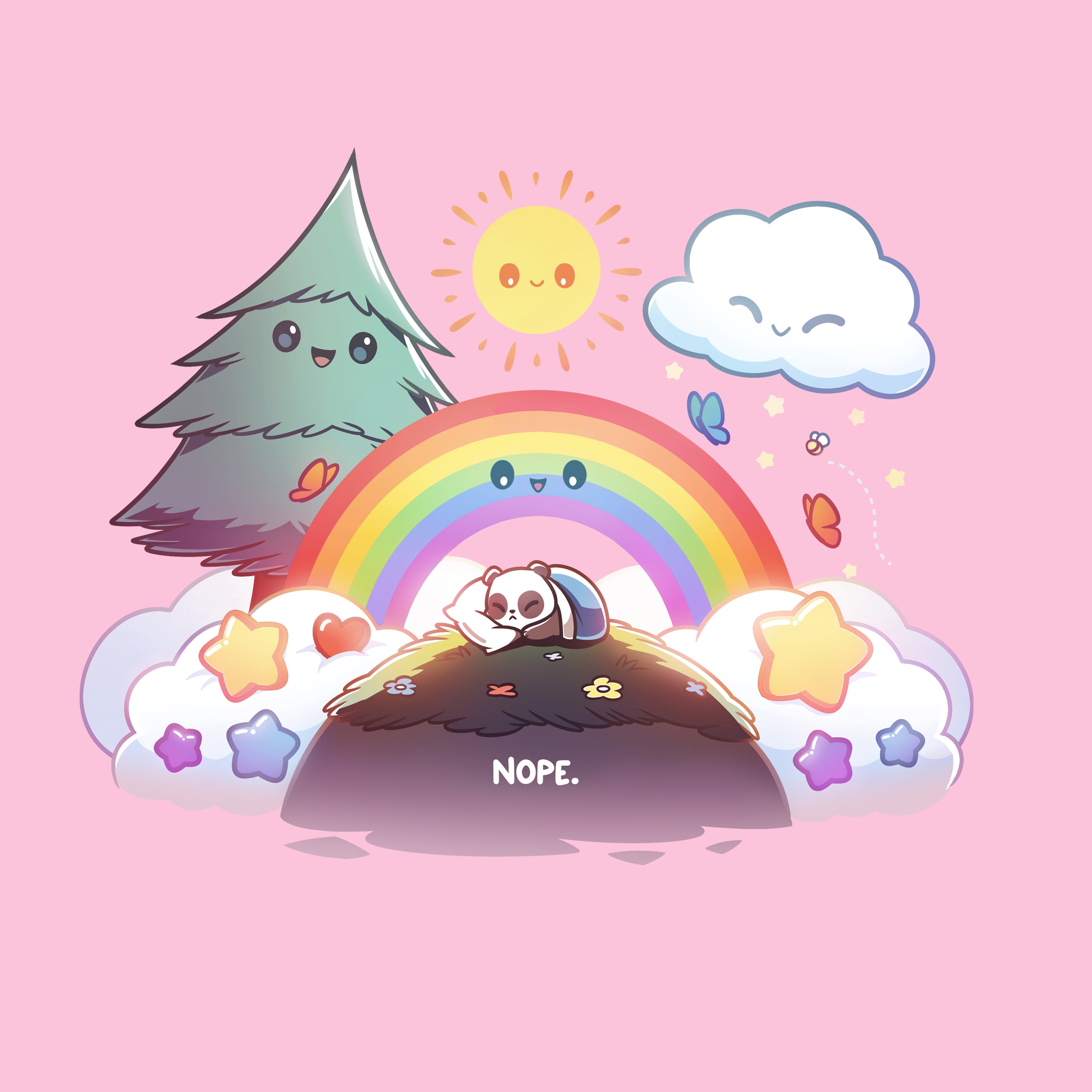 Nope Panda - Adult & Kids T-Shirts, Sweatshirts & Hoodies apparel design preview 1
