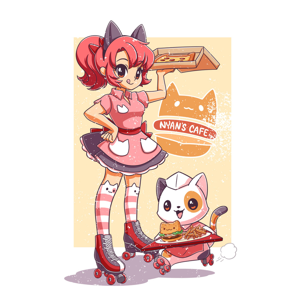 Nyan's Cafe - Adult & Kids T-Shirts, Sweatshirts & Hoodies apparel design preview 1