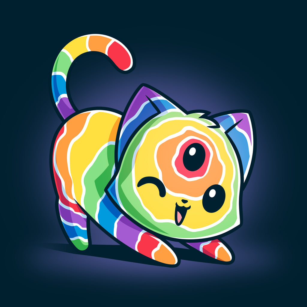 Psychedelic Cat - Adult & Kids T-Shirts, Sweatshirts & Hoodies apparel design preview 1