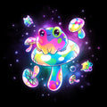 Psychedelic Space Frogs - Adult & Kids T-Shirts, Sweatshirts & Hoodies apparel design preview 1