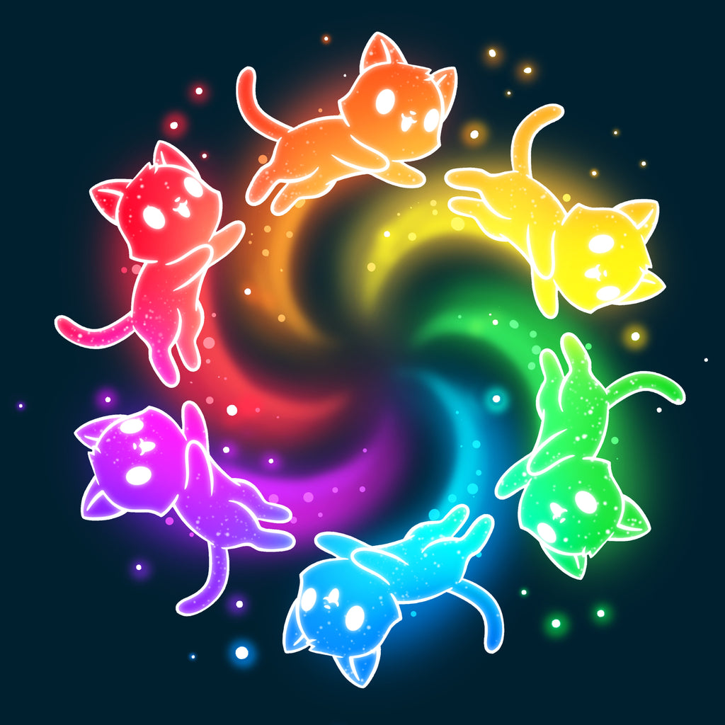 Rainbow Space Cats - Adult & Kids T-Shirts, Sweatshirts & Hoodies apparel design preview 1