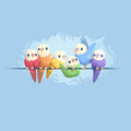 Rainbow Parakeets - Adult & Kids T-Shirts, Sweatshirts & Hoodies apparel design preview 1