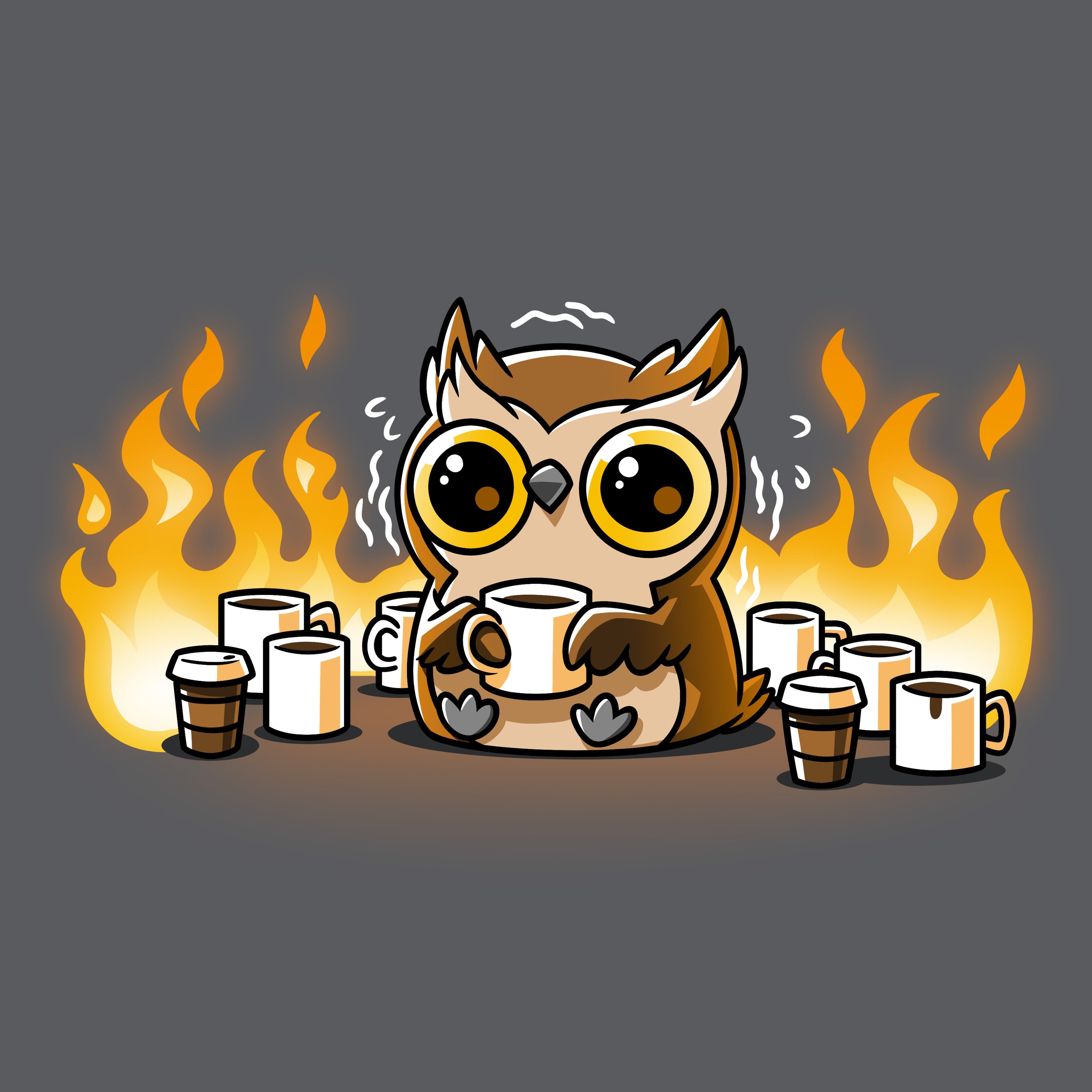 Owl I Need Is A Little Coffee - Adult & Kids T-Shirts, Sweatshirts & Hoodies apparel design preview 1