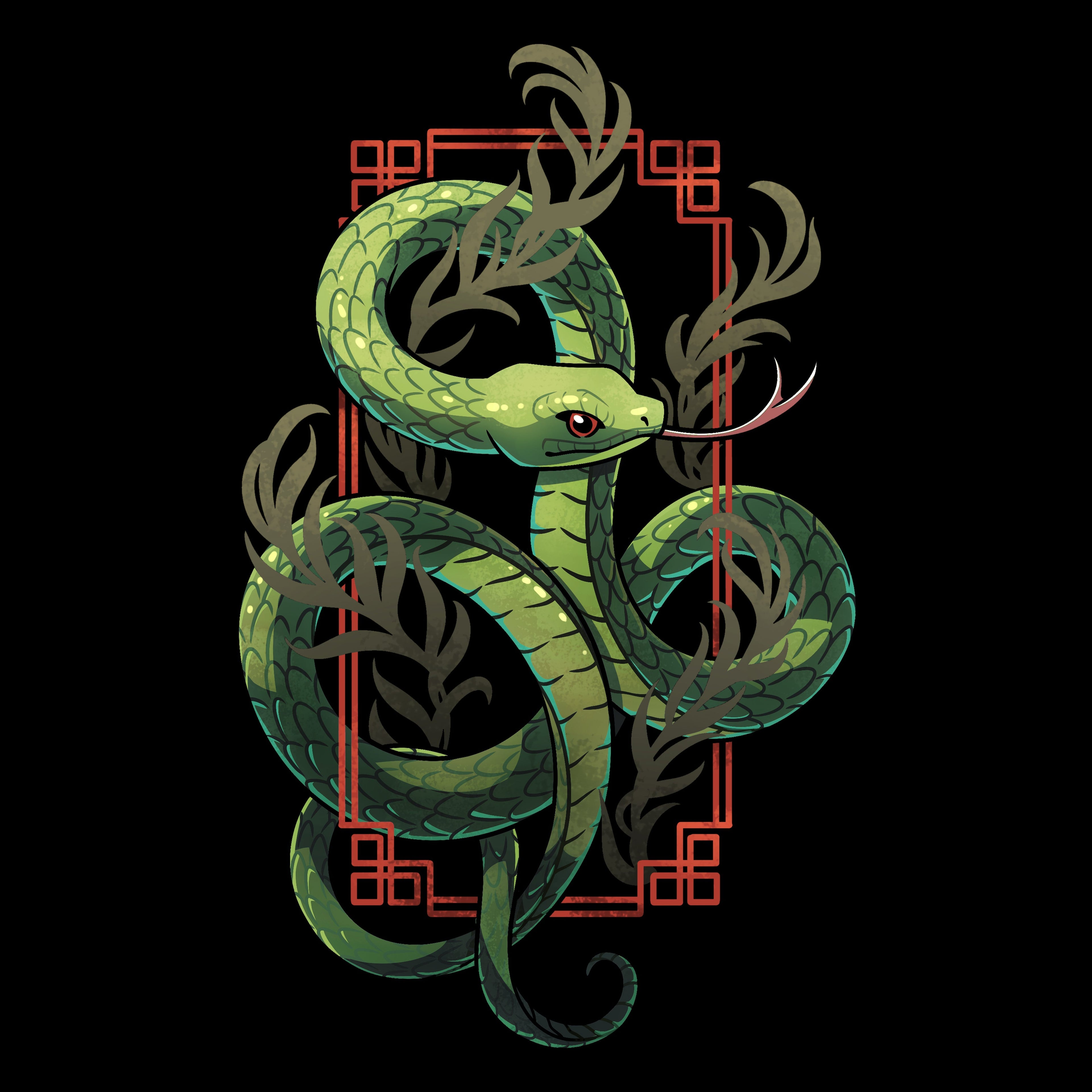 Sinuous Snake - Adult & Kids T-Shirts, Sweatshirts & Hoodies apparel design preview 1