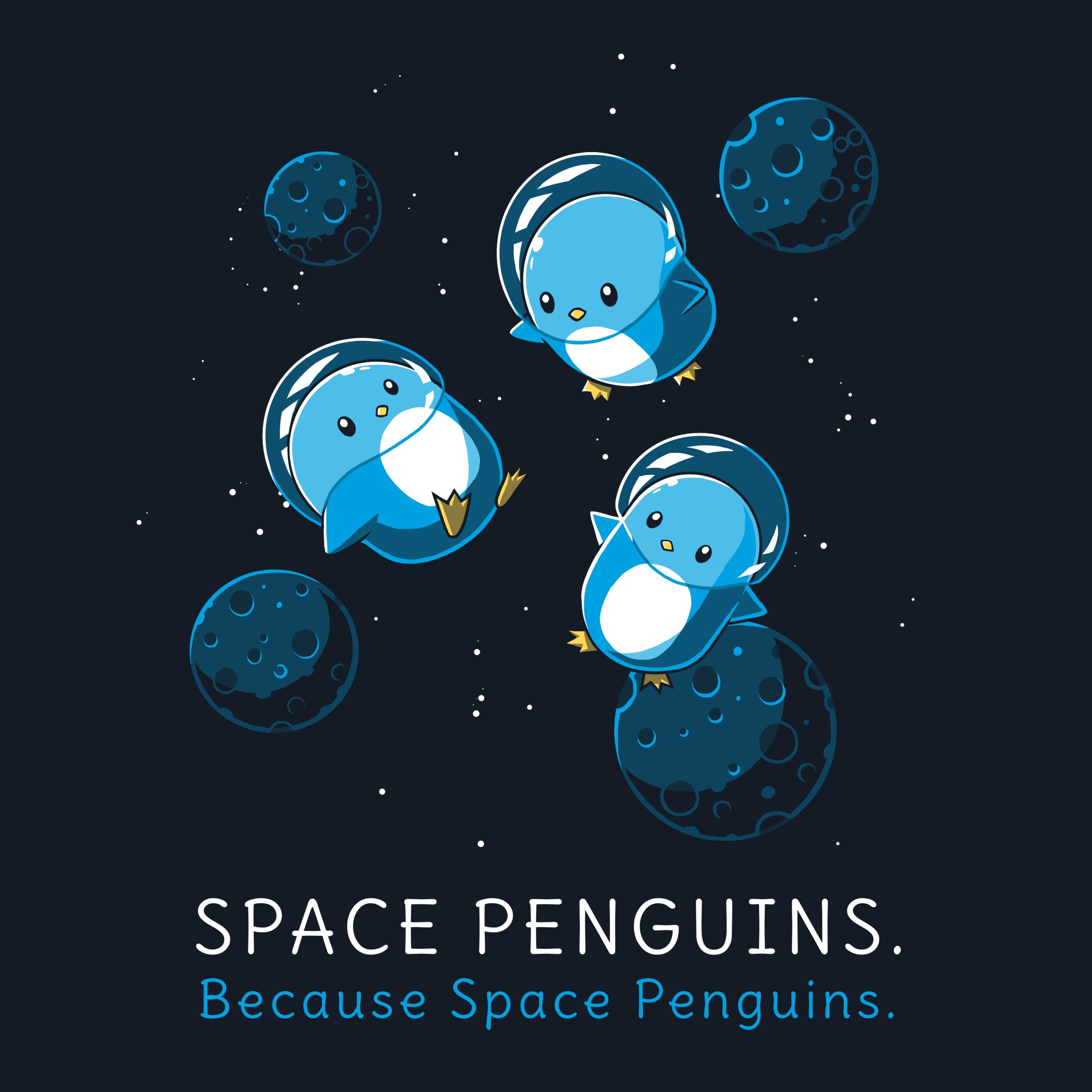 Space Penguins - Adult & Kids T-Shirts, Sweatshirts & Hoodies apparel design preview 1
