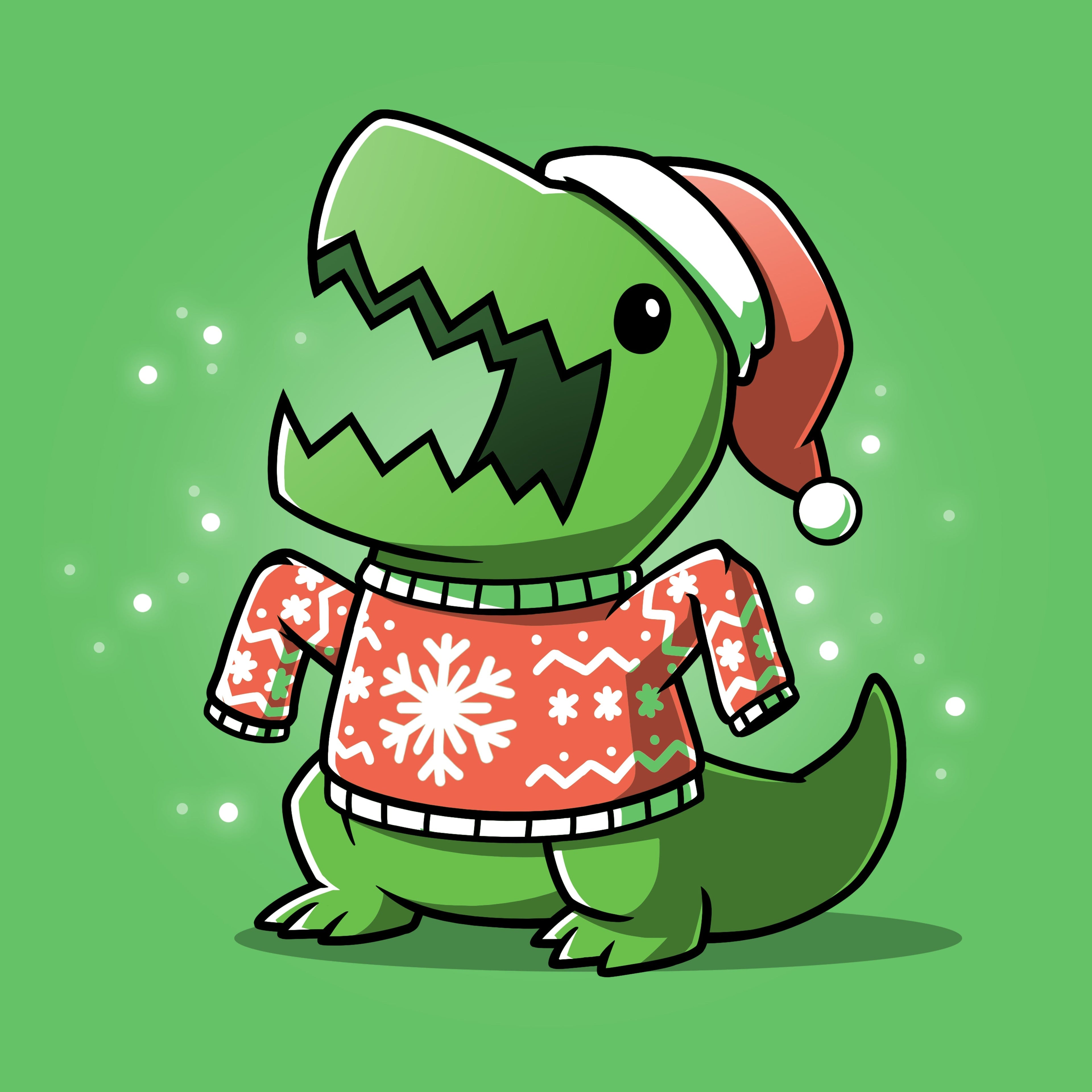 T-Rex Christmas Sweater - Adult & Kids T-Shirts, Sweatshirts & Hoodies apparel design preview 1