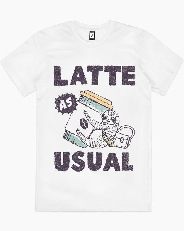 LATTE AS USUAL Summer Cotton Menswear S 3XL Soft Top - Adult & Kids T-Shirts, Sweatshirts & Hoodies apparel design preview 1