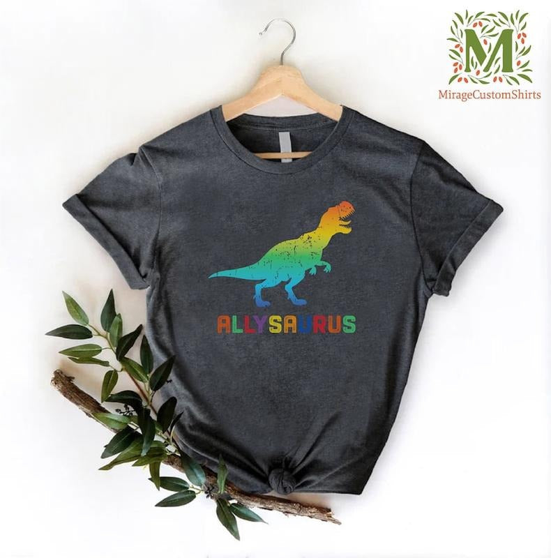 LGBT Dinosaur T Rex Allysaurus Pride Ally LGBTQ Party - Adult & Kids T-Shirts, Sweatshirts & Hoodies apparel design preview 1