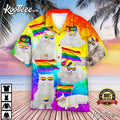 LGBT Happy Cats Pride Month Aloha Hawaiian - Adult & Kids T-Shirts, Sweatshirts & Hoodies apparel design preview 1