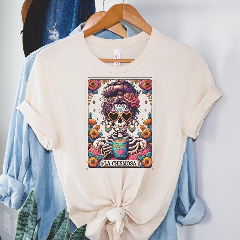 La Chismosa Tarot Card Print Crew Neck - Adult & Kids T-Shirts, Sweatshirts & Hoodies apparel design preview 1