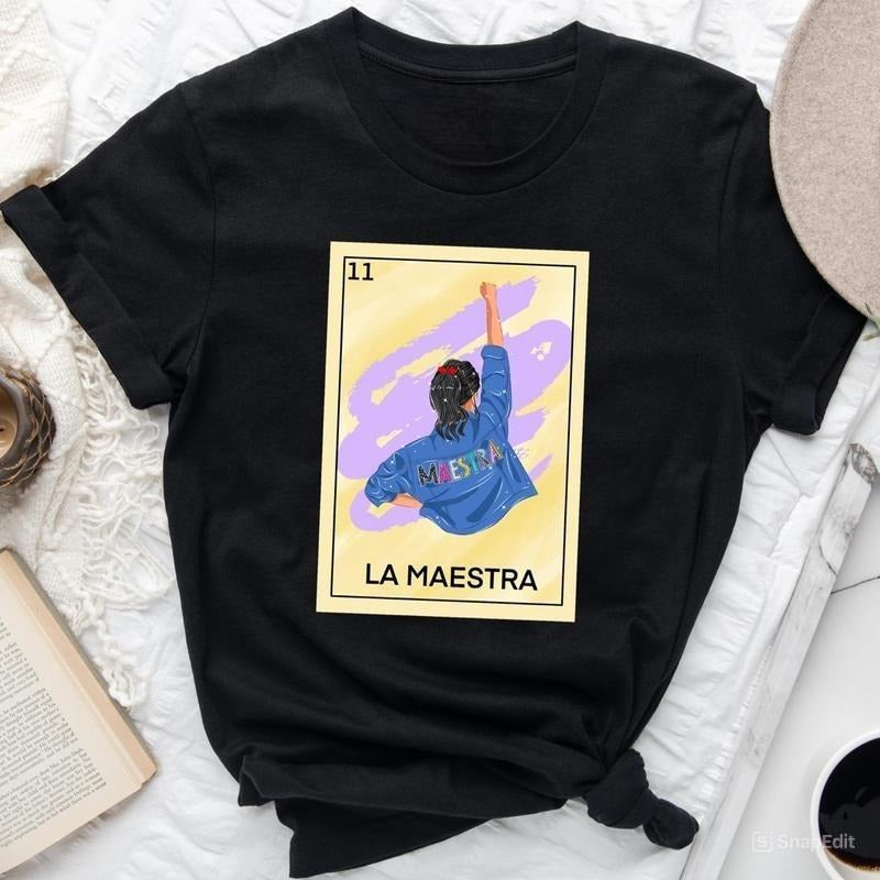 La Maestra Loteria Tarot Card - Adult & Kids T-Shirts, Sweatshirts & Hoodies apparel design preview 1