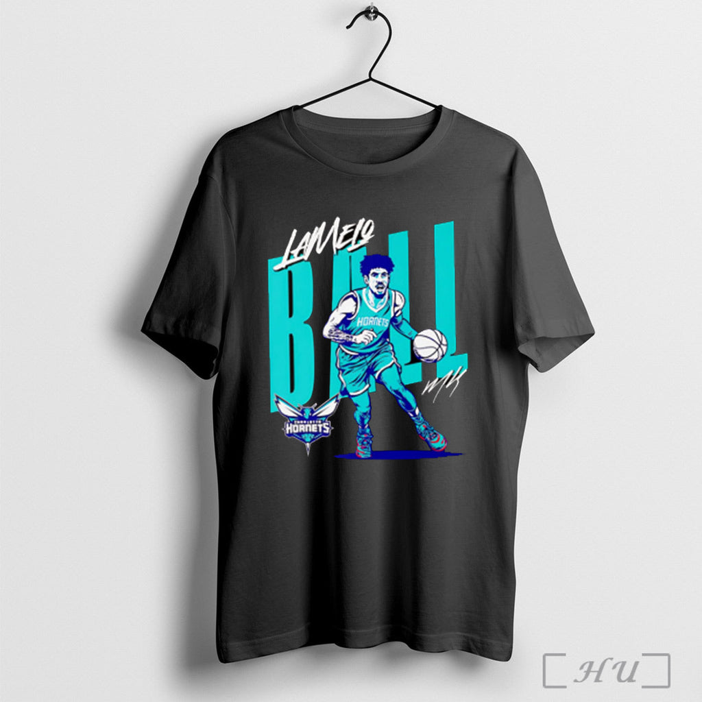 Lamelo Ball Charlotte Hornets Vector - Adult & Kids T-Shirts, Sweatshirts & Hoodies apparel design preview 1