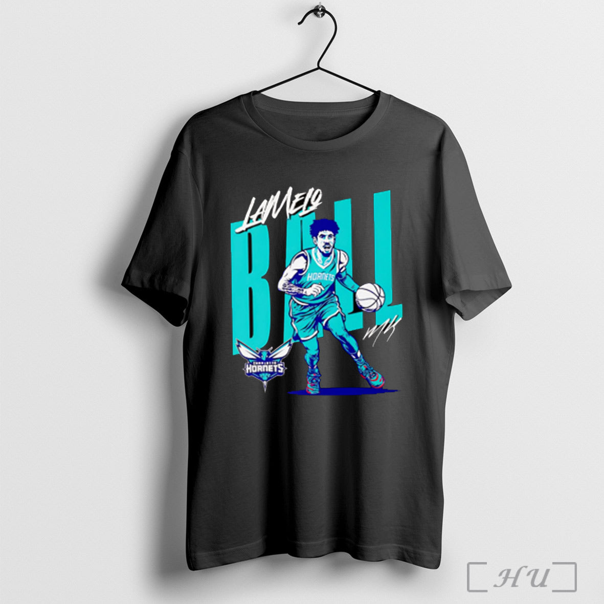 Lamelo Ball Charlotte Hornets Vector - Adult & Kids T-Shirts, Sweatshirts & Hoodies apparel design preview 1