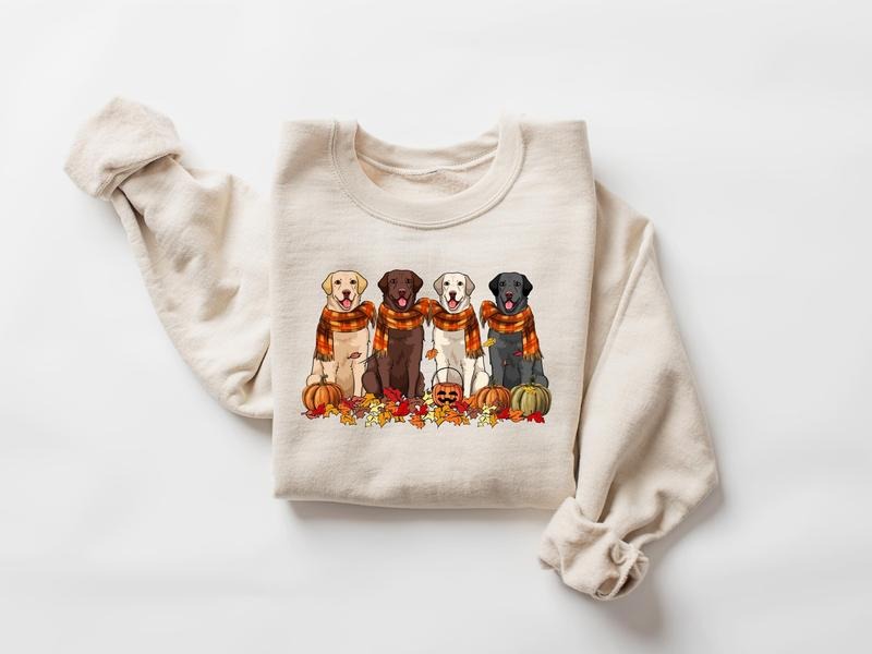 Labrador Retriever Thankgiving Dog Fall Lover Pumpkin - Adult & Kids T-Shirts, Sweatshirts & Hoodies apparel design preview 1