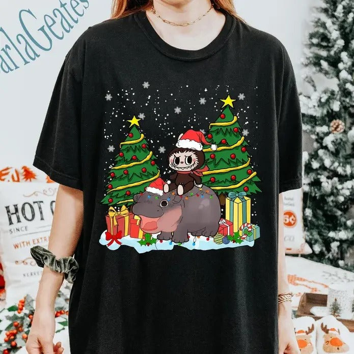 Labubu Moo Deng Lover - Adult & Kids T-Shirts, Sweatshirts & Hoodies apparel design preview 1
