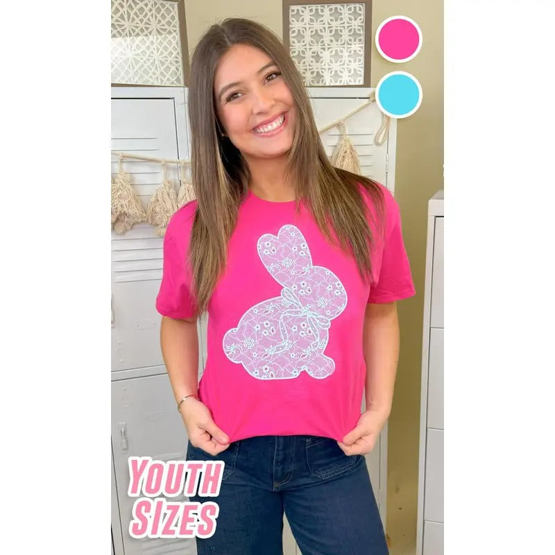 Lace Bunny Easter - Adult & Kids T-Shirts, Sweatshirts & Hoodies apparel design preview 1