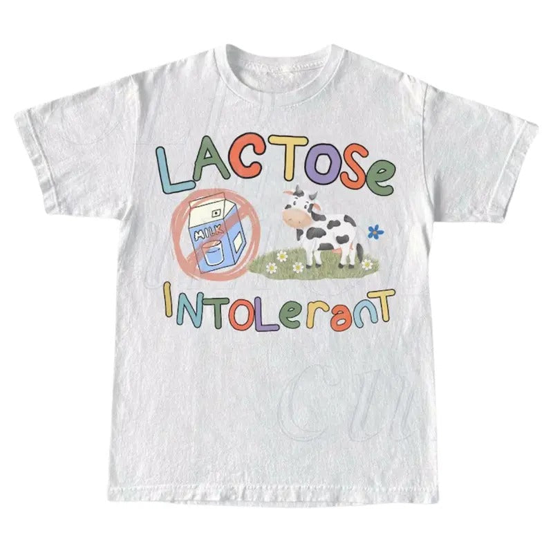 Lactose Intolerant Vintage Retro Milk 90s Cute Funny - Adult & Kids T-Shirts, Sweatshirts & Hoodies apparel design preview 1