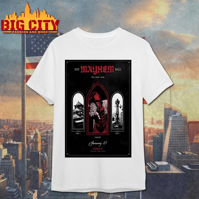 Lady Gaga Osaka Japan Jan 21 2026 Concert Poster - Adult & Kids T-Shirts, Sweatshirts & Hoodies apparel design preview 1