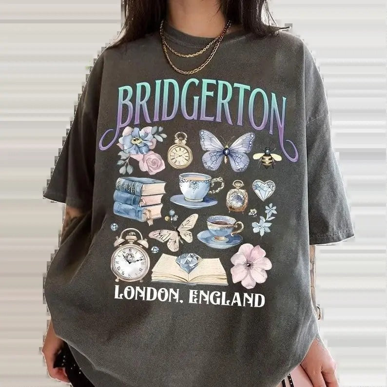 Lady Whistledown'S Tea House Bridgerton Throne Glass - Adult & Kids T-Shirts, Sweatshirts & Hoodies apparel design preview 1