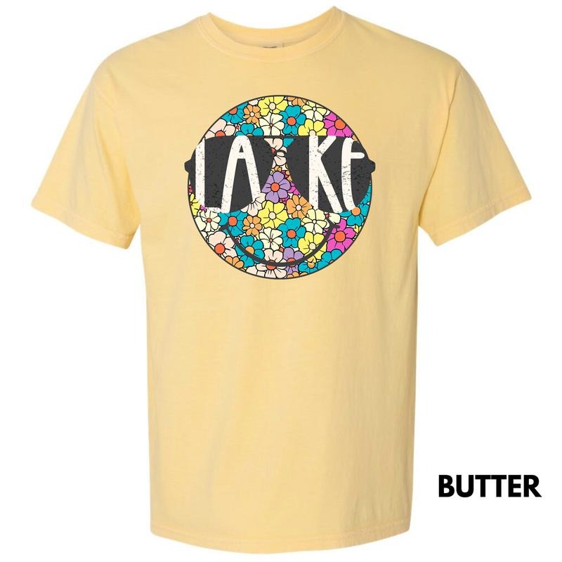 Lake Glasses Happy Face Comfort Colors 'NLB' - Adult & Kids T-Shirts, Sweatshirts & Hoodies apparel design preview 1