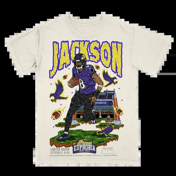 Lamar Jackson V2 - Adult & Kids T-Shirts, Sweatshirts & Hoodies apparel design preview 1