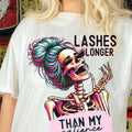 Lashes Longer Than My Patience Funny Best Selling - Adult & Kids T-Shirts, Sweatshirts & Hoodies apparel design preview 1