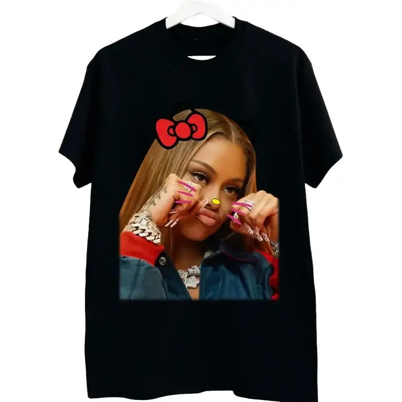Lattooo Kitty Red Cotton Fabric - Adult & Kids T-Shirts, Sweatshirts & Hoodies apparel design preview 1