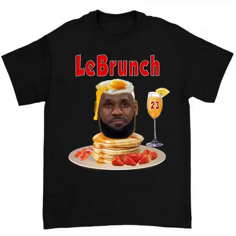 LeBrunch Funny LeBron Pancake Highlighting Brunch - Adult & Kids T-Shirts, Sweatshirts & Hoodies apparel design preview 1