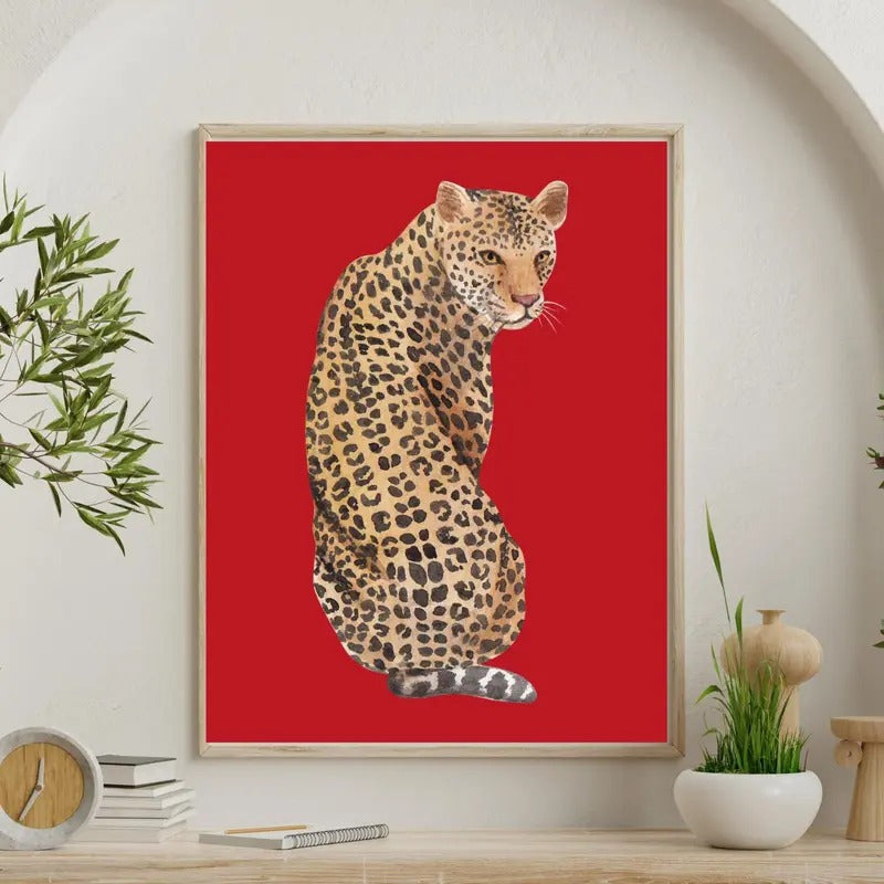 Leopard Cheetah Print Wall Art Lucky Girl Poster - Adult & Kids T-Shirts, Sweatshirts & Hoodies apparel design preview 1