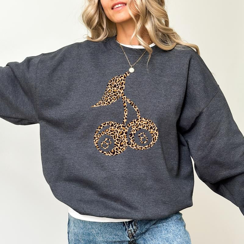 Leopard Cherry 8 Ball Y2k 80s Printed T Retro - Adult & Kids T-Shirts, Sweatshirts & Hoodies apparel design preview 1