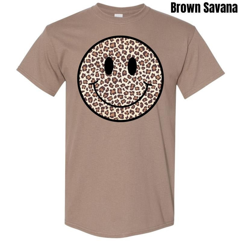 Leopard Happy Face Gildan Short Sleeve 'NLB' - Adult & Kids T-Shirts, Sweatshirts & Hoodies apparel design preview 1