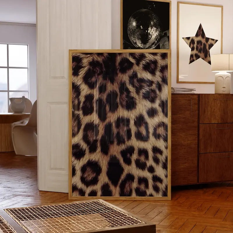 Leopard Print Wall Art Cool Girl Photography Prints - Adult & Kids T-Shirts, Sweatshirts & Hoodies apparel design preview 1