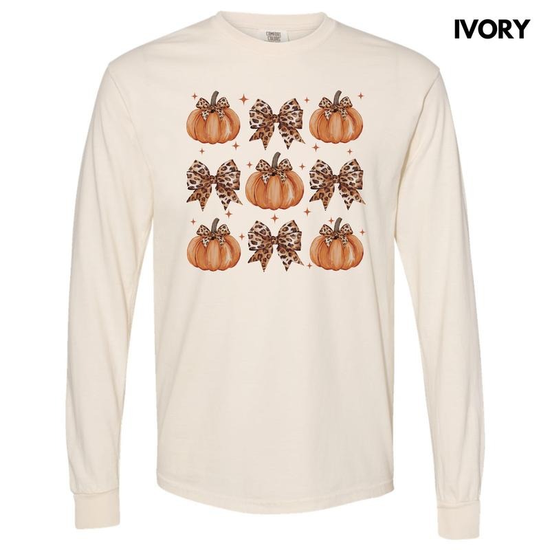 Leopard Pumpkin Coquette Collage Comfort Colors 'NLB' - Adult & Kids T-Shirts, Sweatshirts & Hoodies apparel design preview 1
