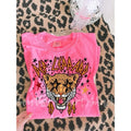 Leppard Band Neon Pink Comfort Colors - Adult & Kids T-Shirts, Sweatshirts & Hoodies apparel design preview 1